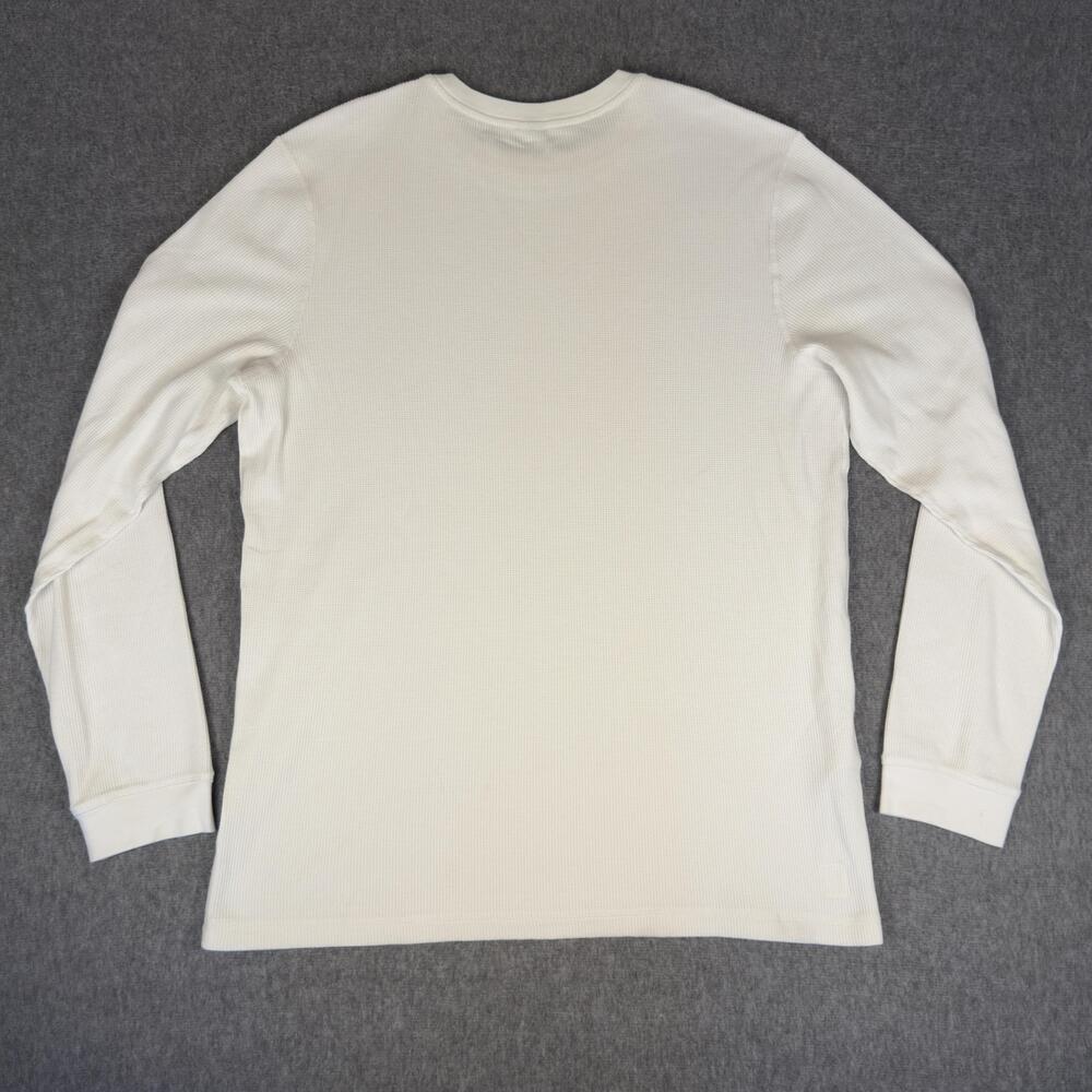 Vuori Shirt Mens XL White Long Sleeve Waffle Thermal Crewneck Base Layer V176 - Picture 6 of 10